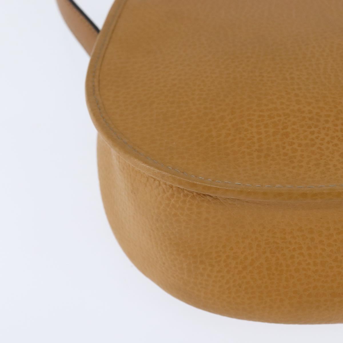 Christian Dior Shoulder Bag Leather Brown Gold Auth 148323