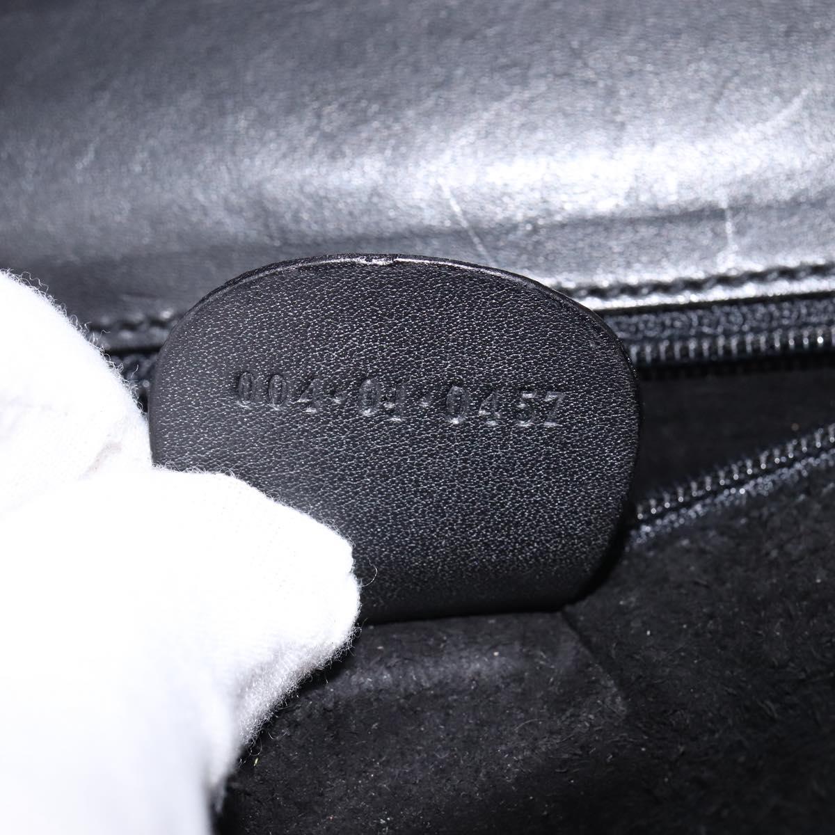 GUCCI Clutch Bag Leather Black Auth 148324