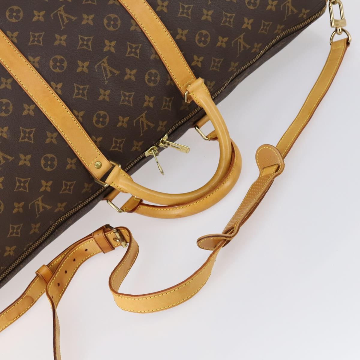 LOUIS VUITTON Monogram Keepall Bandouliere 60 Boston Bag M41412 LV Auth 148346