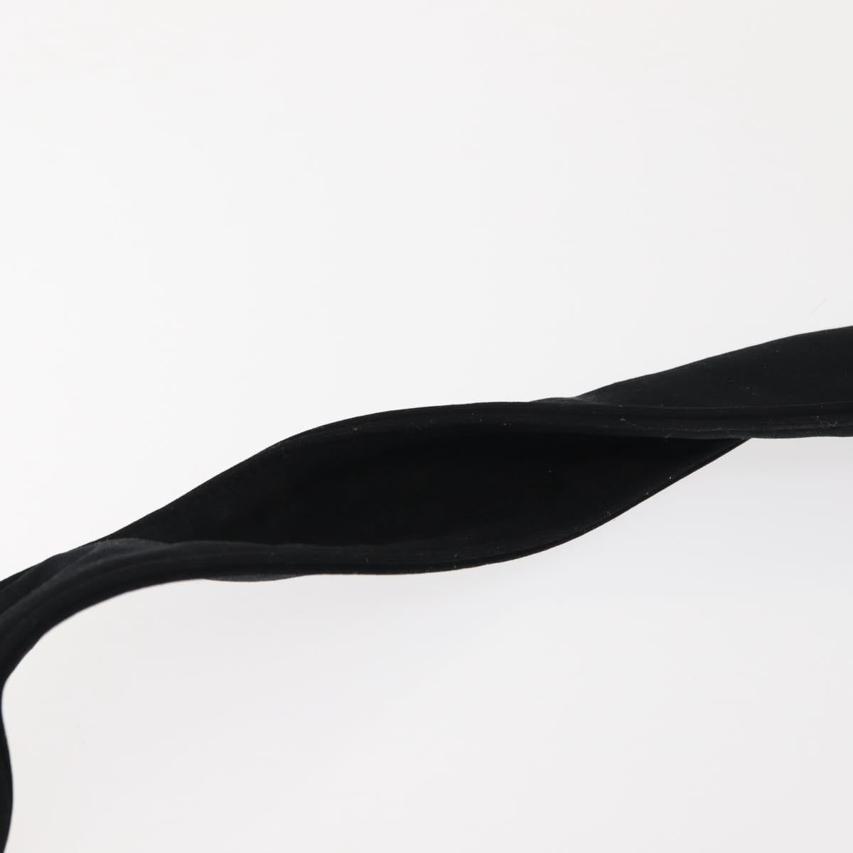 FENDI Shoulder Bag Nylon Black Gold Auth 148347