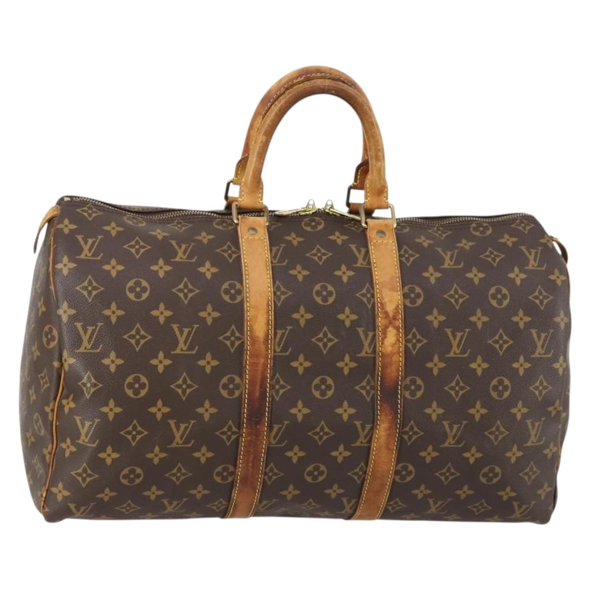 LOUIS VUITTON Monogram Keepall 45 Boston Bag M41428 LV Auth 148362