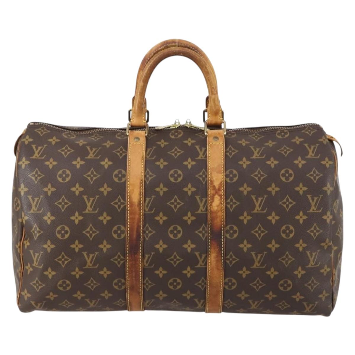 LOUIS VUITTON Monogram Keepall 45 Boston Bag M41428 LV Auth 148362