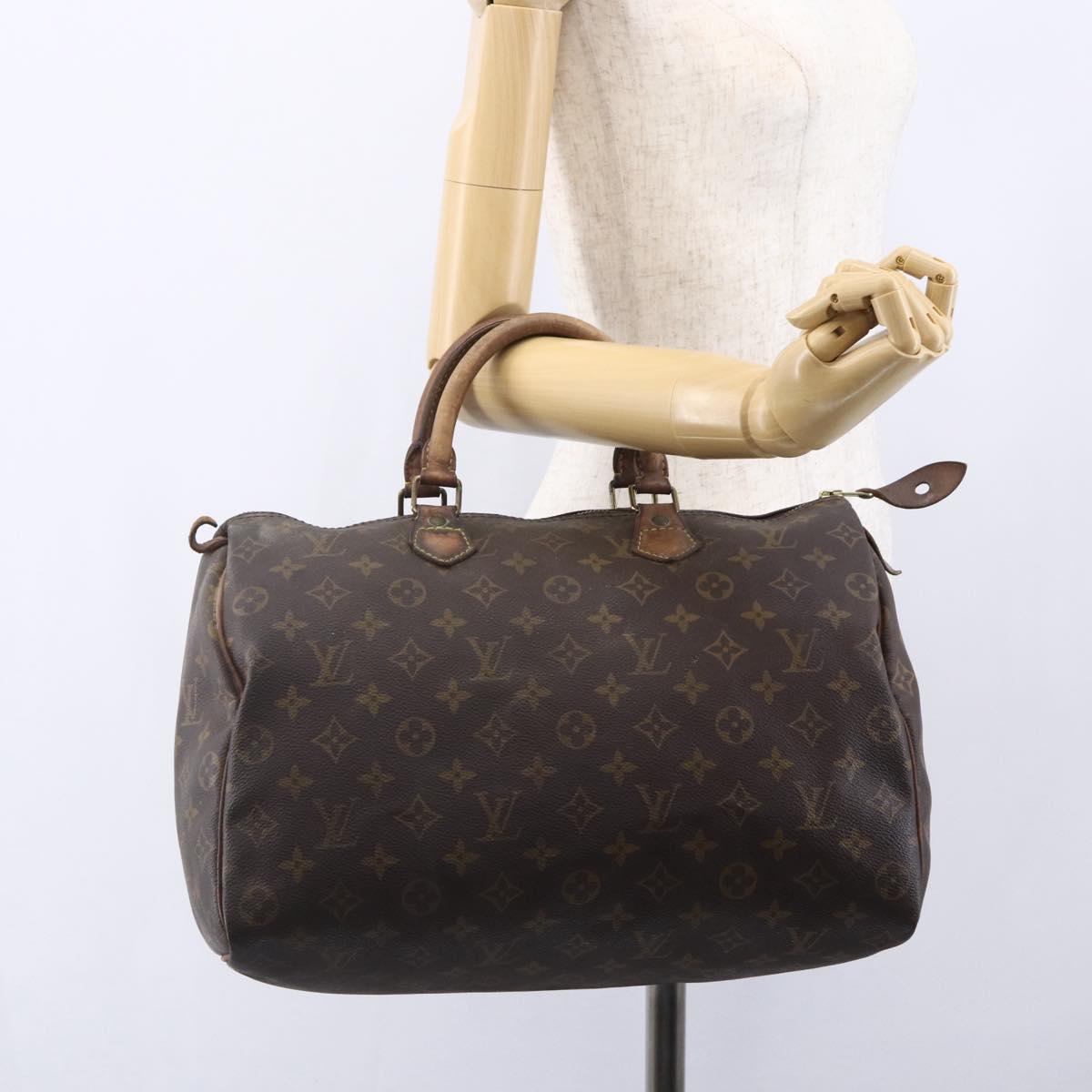 LOUIS VUITTON Monogram Speedy 35 Hand Bag M41524 LV Auth 148366