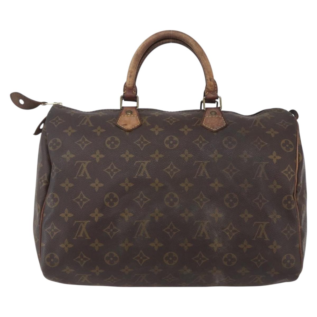 LOUIS VUITTON Monogram Speedy 35 Hand Bag M41524 LV Auth 148366