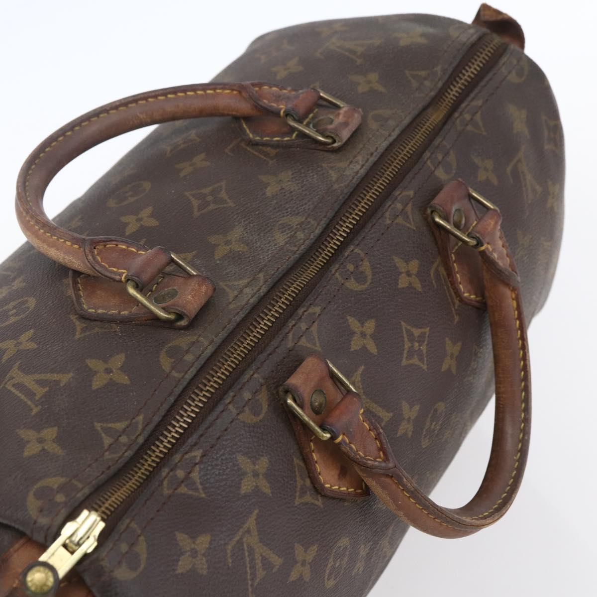 LOUIS VUITTON Monogram Speedy 35 Hand Bag M41524 LV Auth 148366