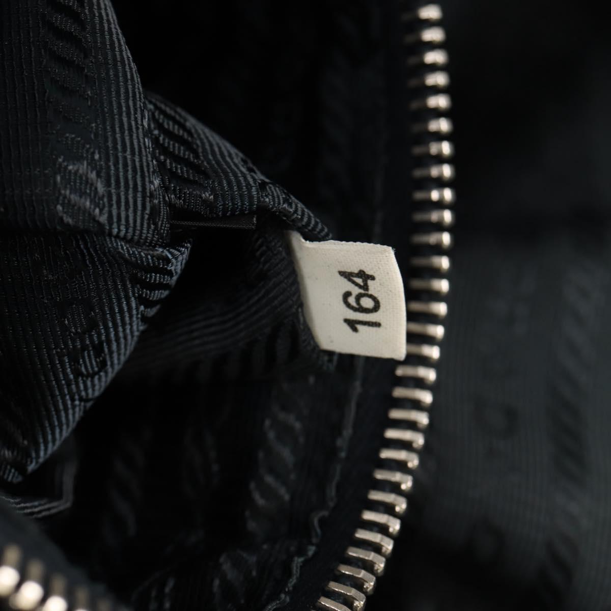 PRADA Hand Bag Nylon 2way Brown Silver Auth 148372