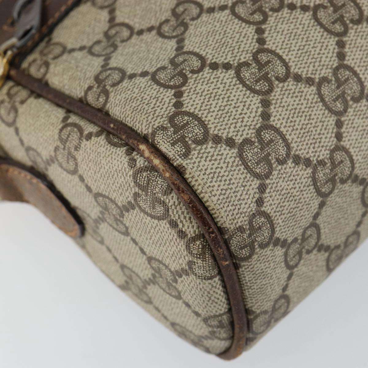 GUCCI GG Supreme Web Sherry Line Shoulder Bag PVC Beige Gold 010 378 Auth 148373