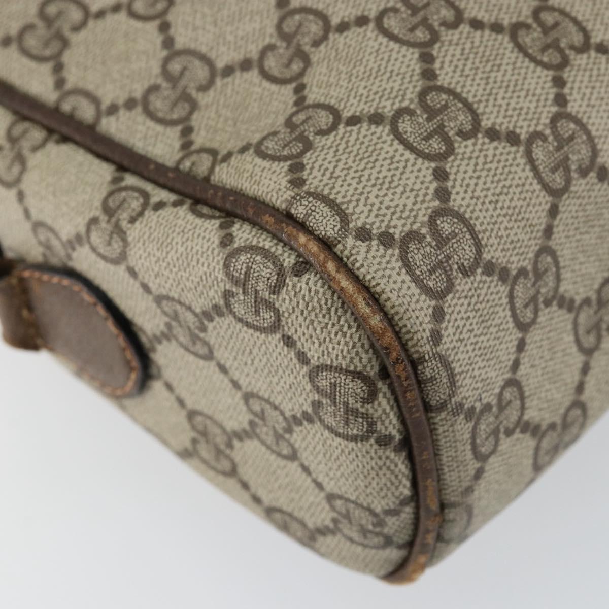 GUCCI GG Supreme Web Sherry Line Shoulder Bag PVC Beige Gold 010 378 Auth 148373