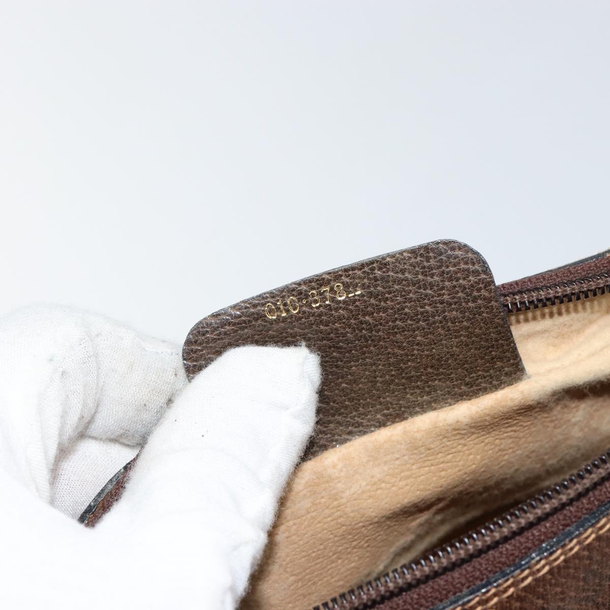 GUCCI GG Supreme Web Sherry Line Shoulder Bag PVC Beige Gold 010 378 Auth 148373