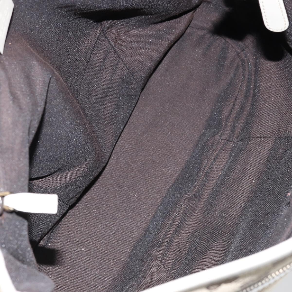 GUCCI GG Canvas Shoulder Bag Beige Gold Auth 148374