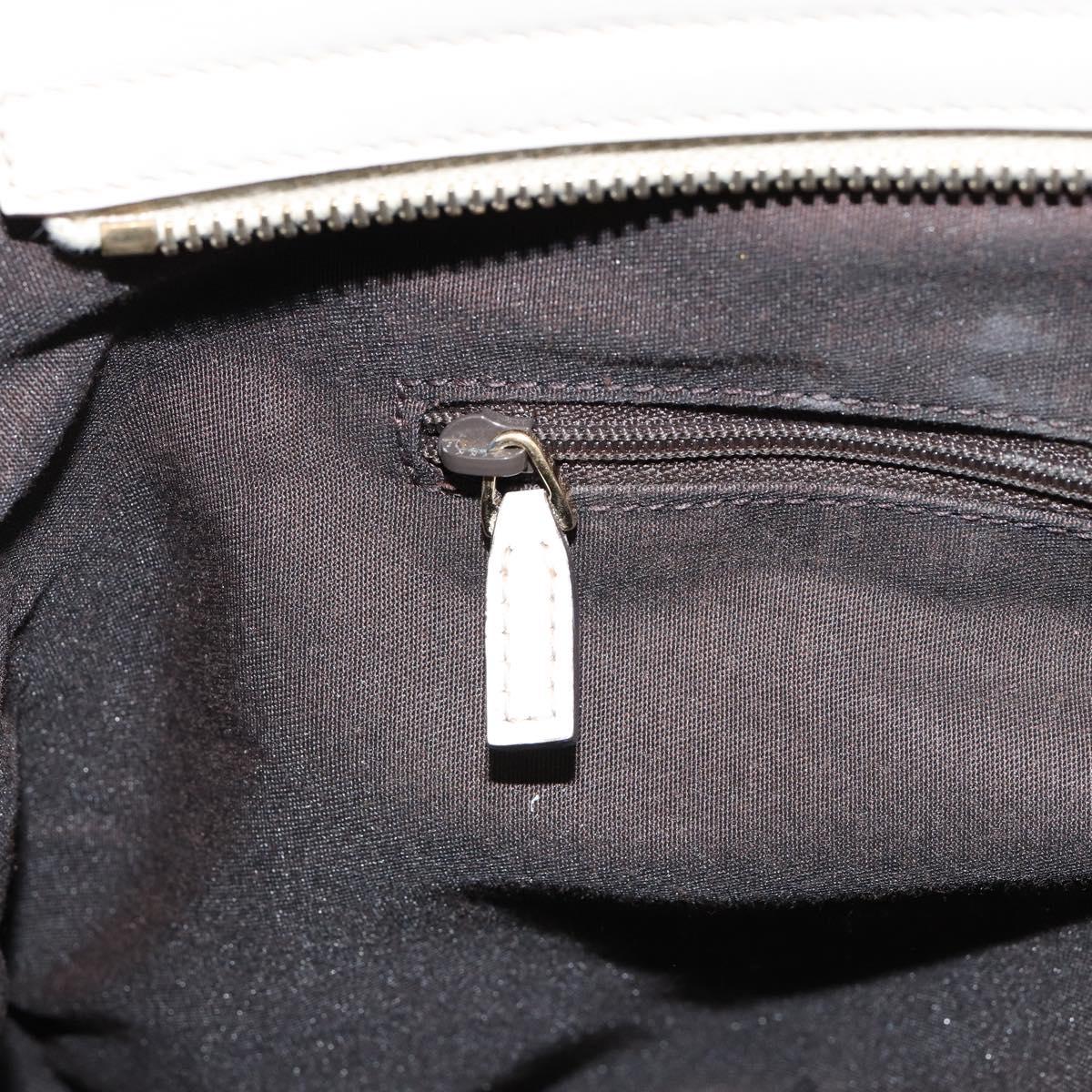 GUCCI GG Canvas Shoulder Bag Beige Gold Auth 148374