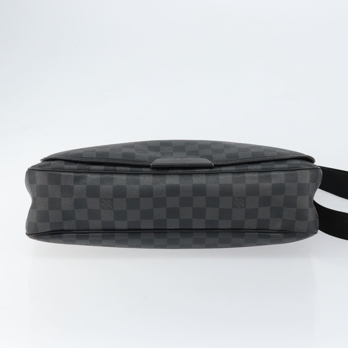 LOUIS VUITTON Damier Graphite Daniel MM Shoulder Bag N58029 LV Auth 148377