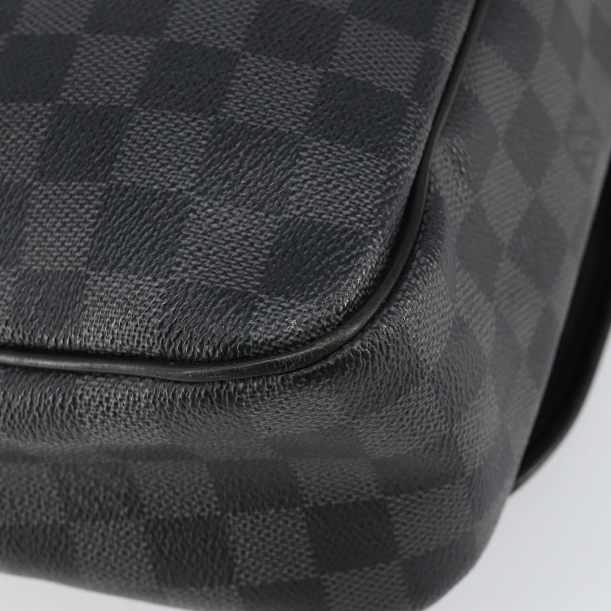 LOUIS VUITTON Damier Graphite Daniel MM Shoulder Bag N58029 LV Auth 148377
