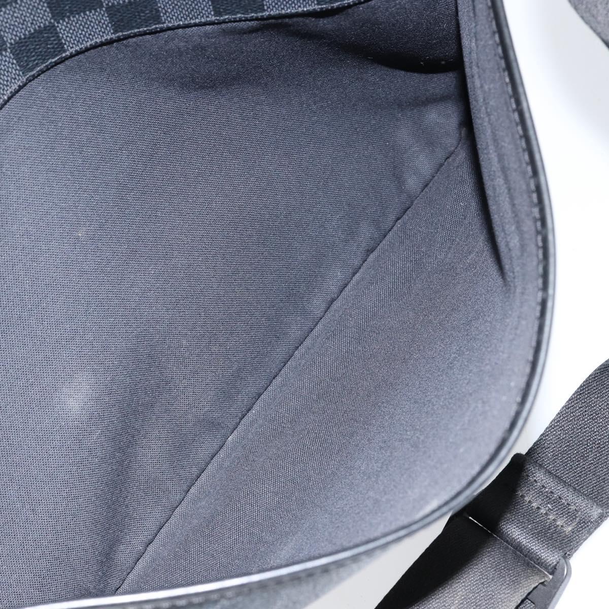 LOUIS VUITTON Damier Graphite Daniel MM Shoulder Bag N58029 LV Auth 148377