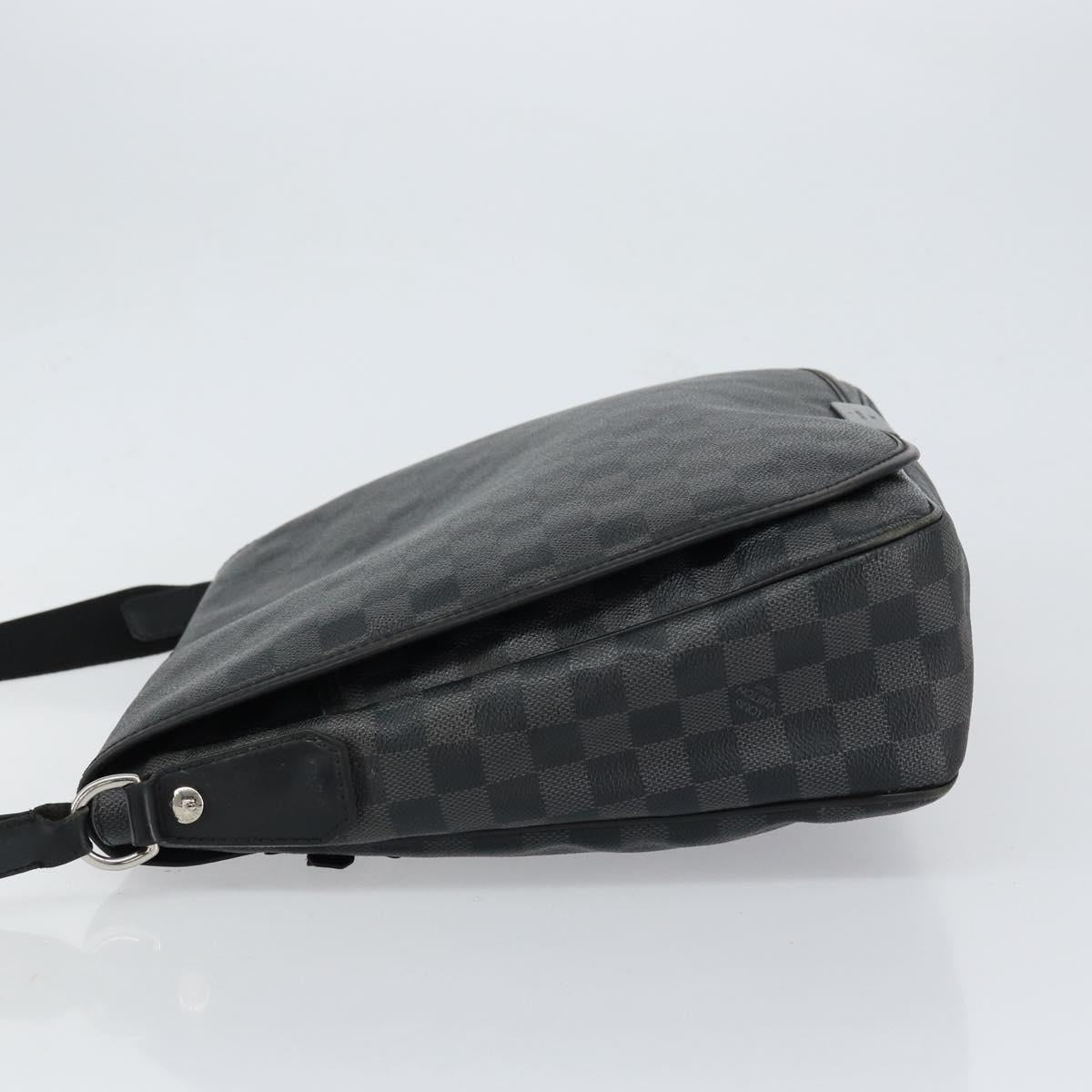 LOUIS VUITTON Damier Graphite Daniel MM Shoulder Bag N58029 LV Auth 148377