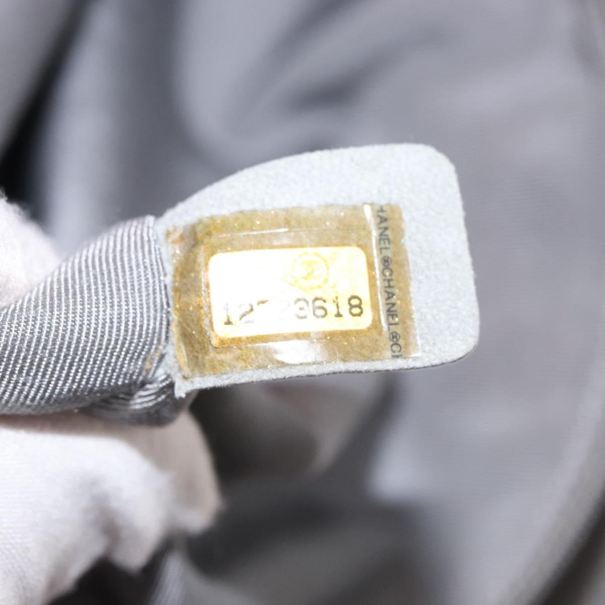 CHANEL Tote Bag Leather Red Silver CC Auth 148379