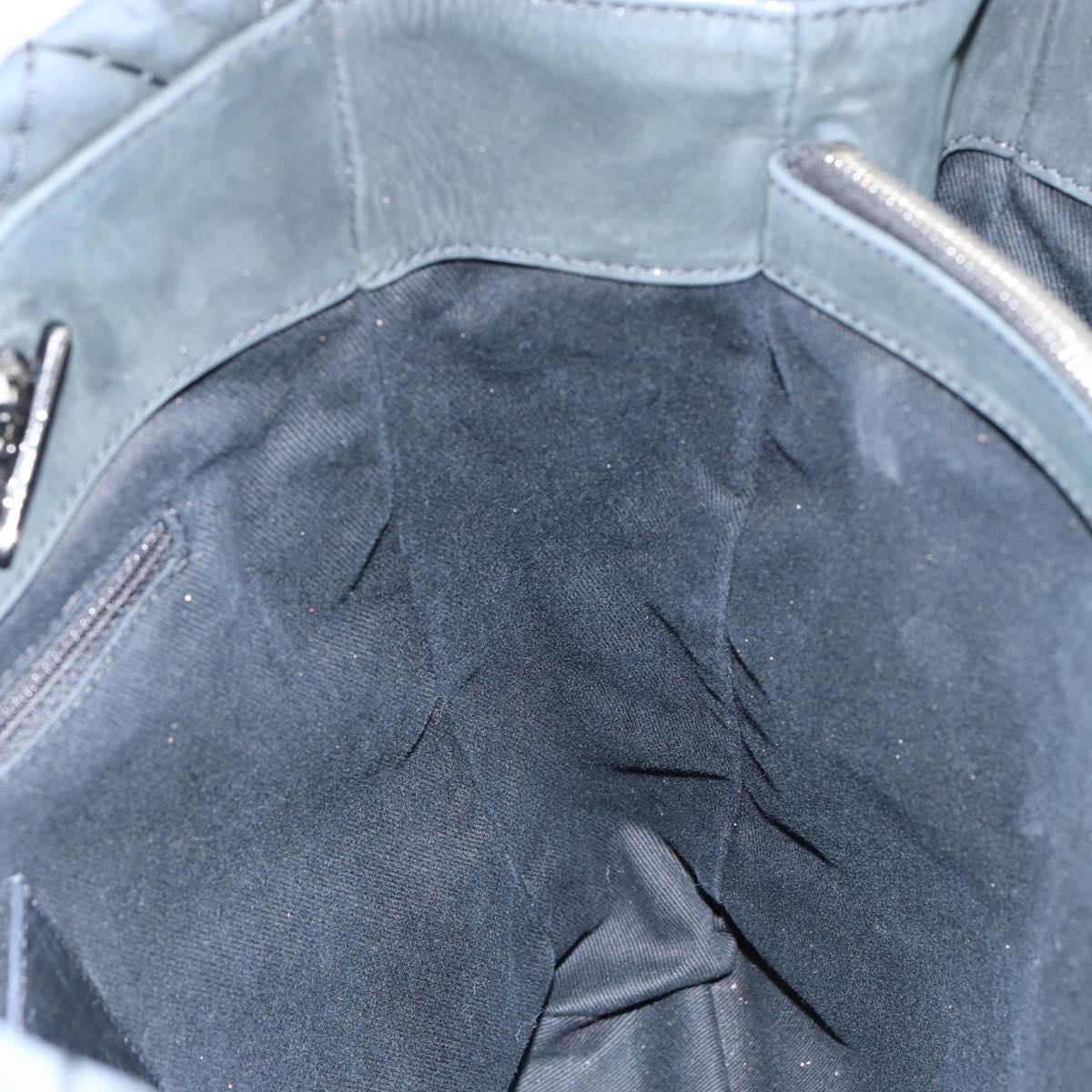 CHANEL Wild Stitch Chain Shoulder Bag Coated Canvas Green CC Auth 148380