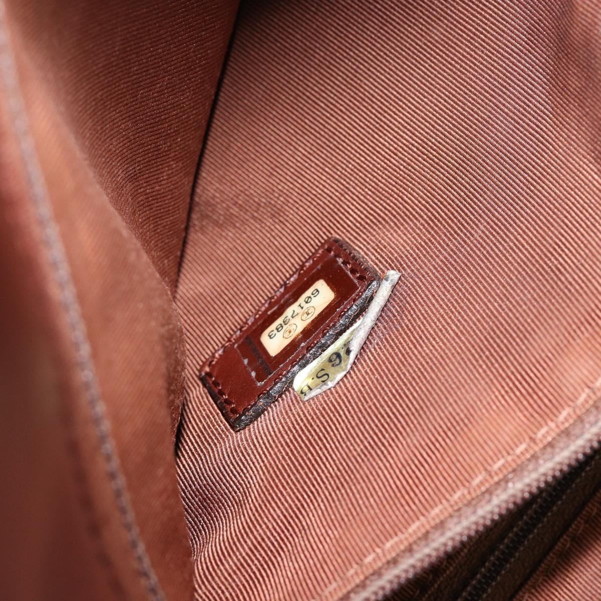 CHANEL Hand Bag Raffia Brown Gold CC Auth 148382