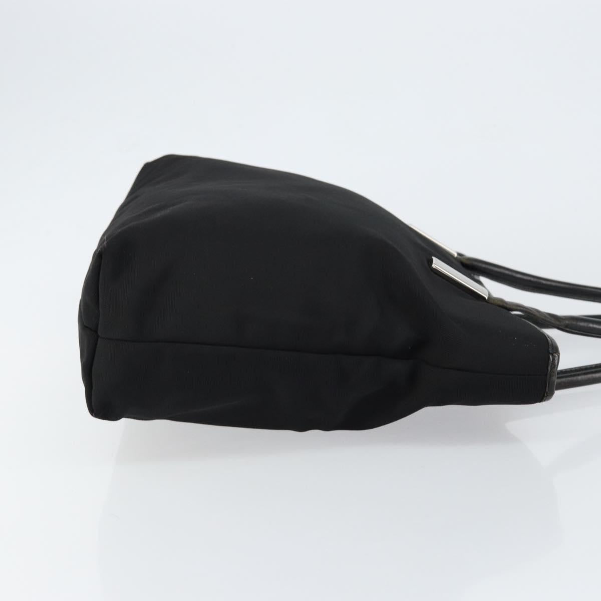 GUCCI Hand Bag Nylon Black Silver 002 2123 0457 Auth 148385