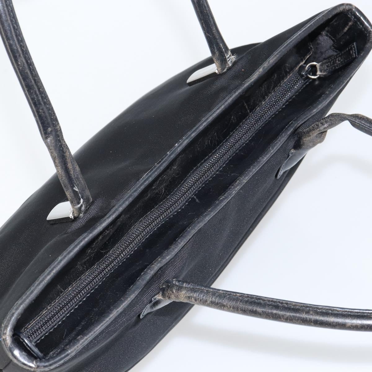 GUCCI Hand Bag Nylon Black Silver 002 2123 0457 Auth 148385