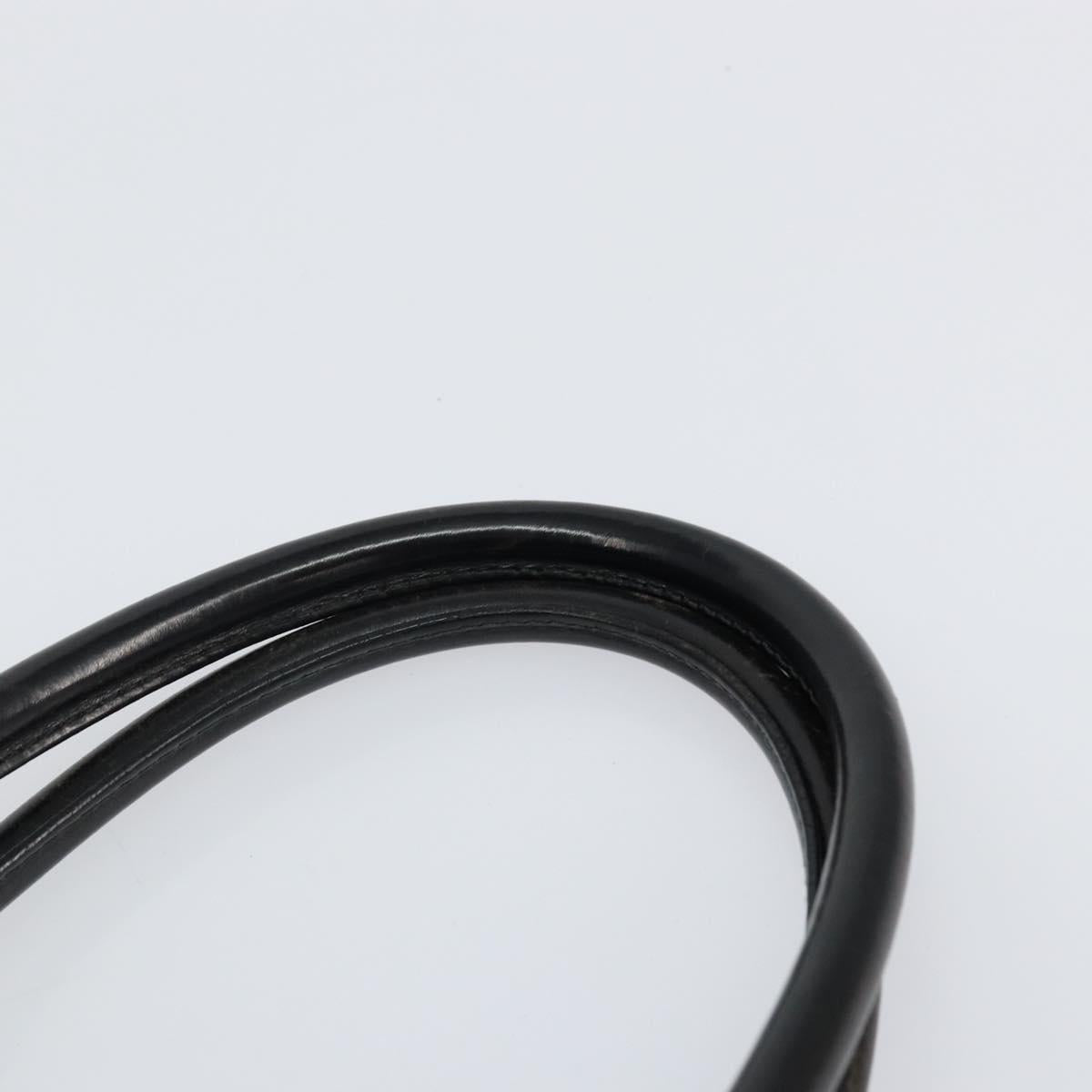 GUCCI Hand Bag Nylon Black Silver 002 2123 0457 Auth 148385