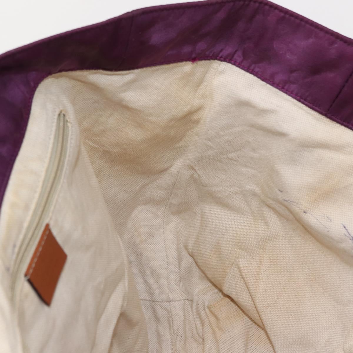 GUCCI GG Nylon Tote Bag Purple Gold 282439 Auth 148387