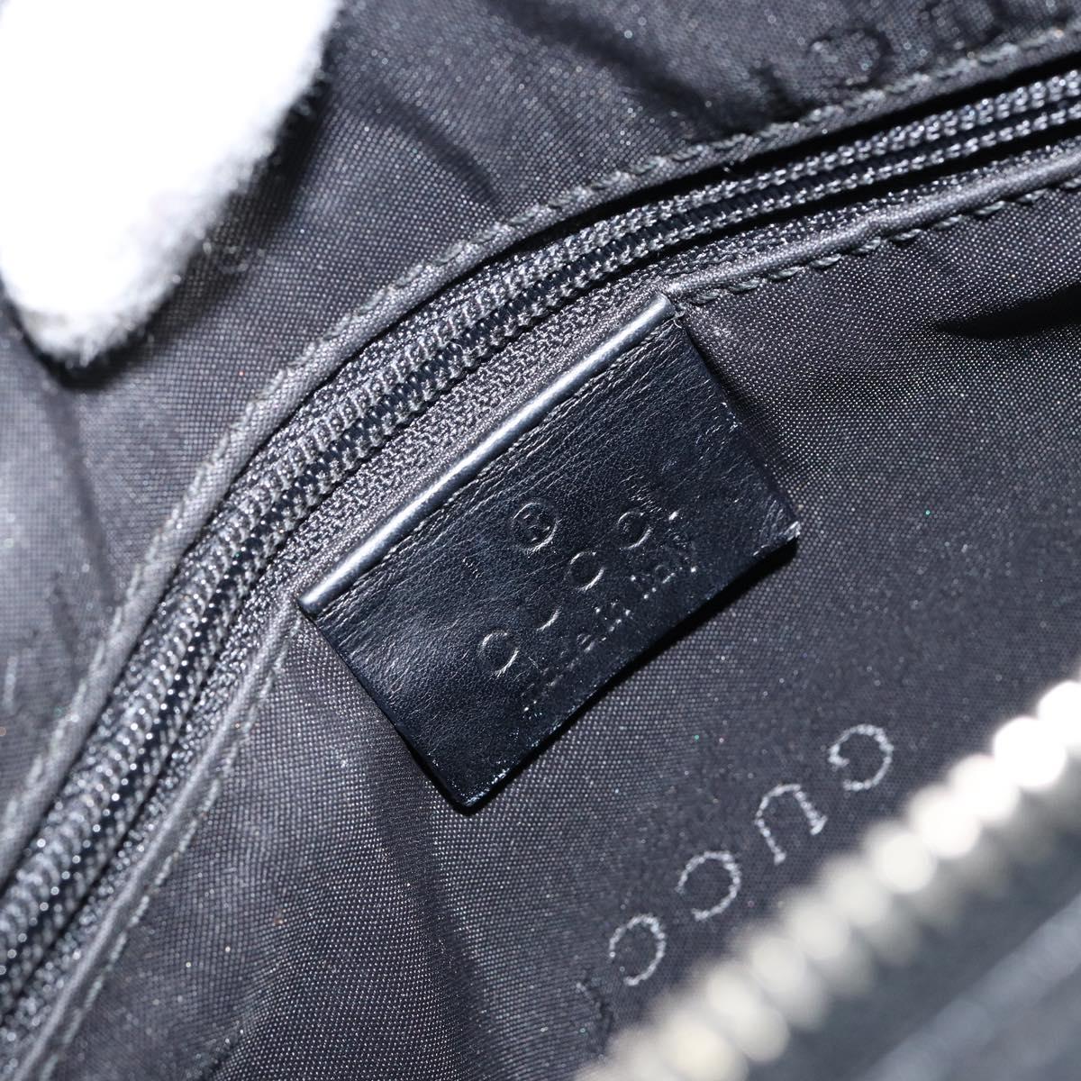 GUCCI Shoulder Bag Leather Black Silver 001 3814 3754 Auth 148388