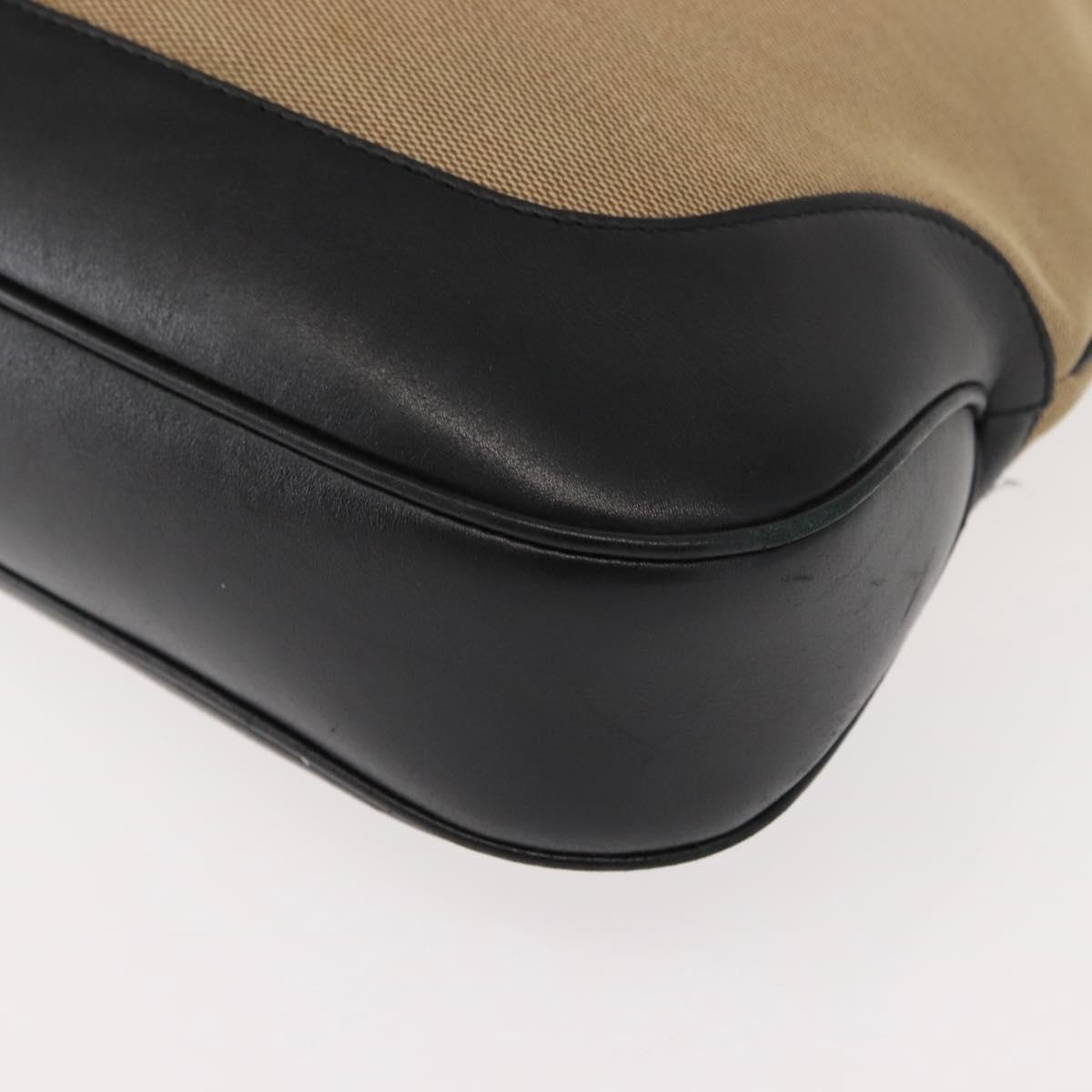 GUCCI Jackie Shoulder Bag Canvas Beige Silver 001 3346 Auth 148389