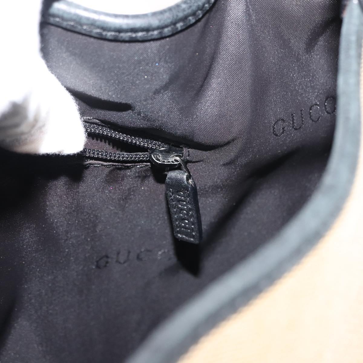 GUCCI Jackie Shoulder Bag Canvas Beige Silver 001 3346 Auth 148389