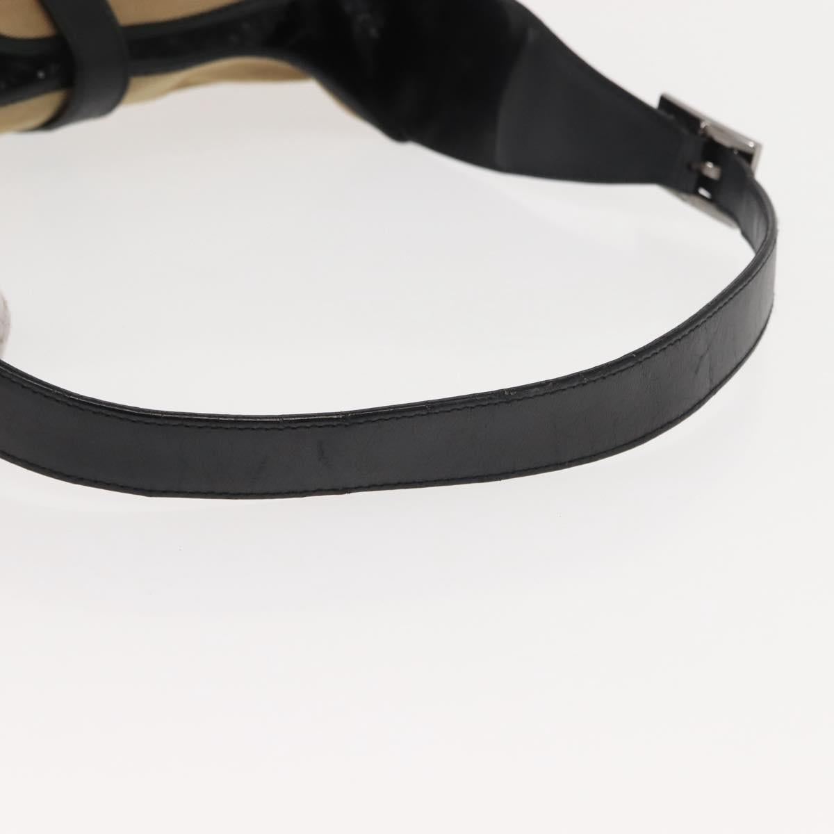 GUCCI Jackie Shoulder Bag Canvas Beige Silver 001 3346 Auth 148389