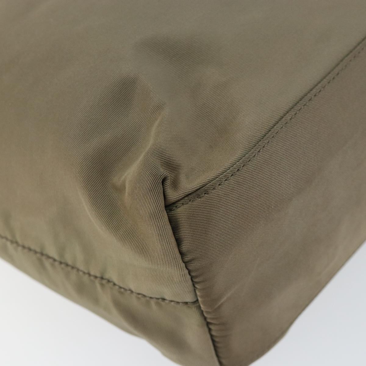 PRADA Tote Bag Nylon Gray Auth 148395