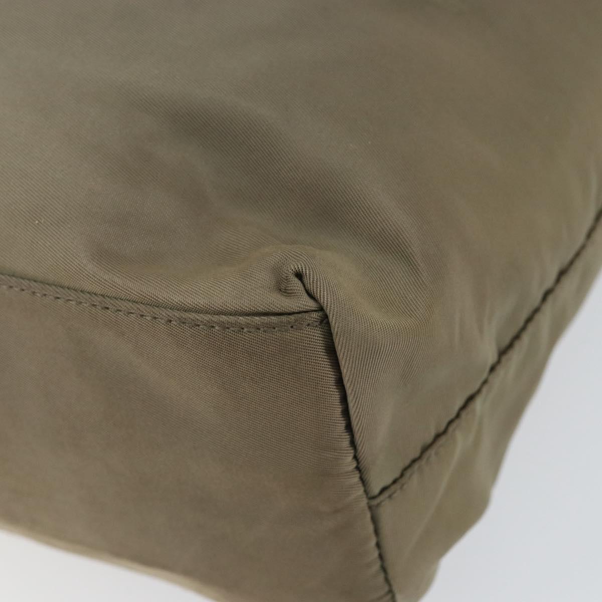 PRADA Tote Bag Nylon Gray Auth 148395