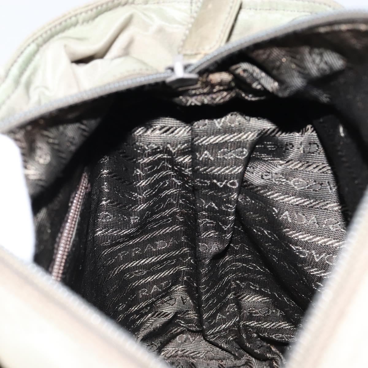 PRADA Tote Bag Nylon Gray Auth 148395