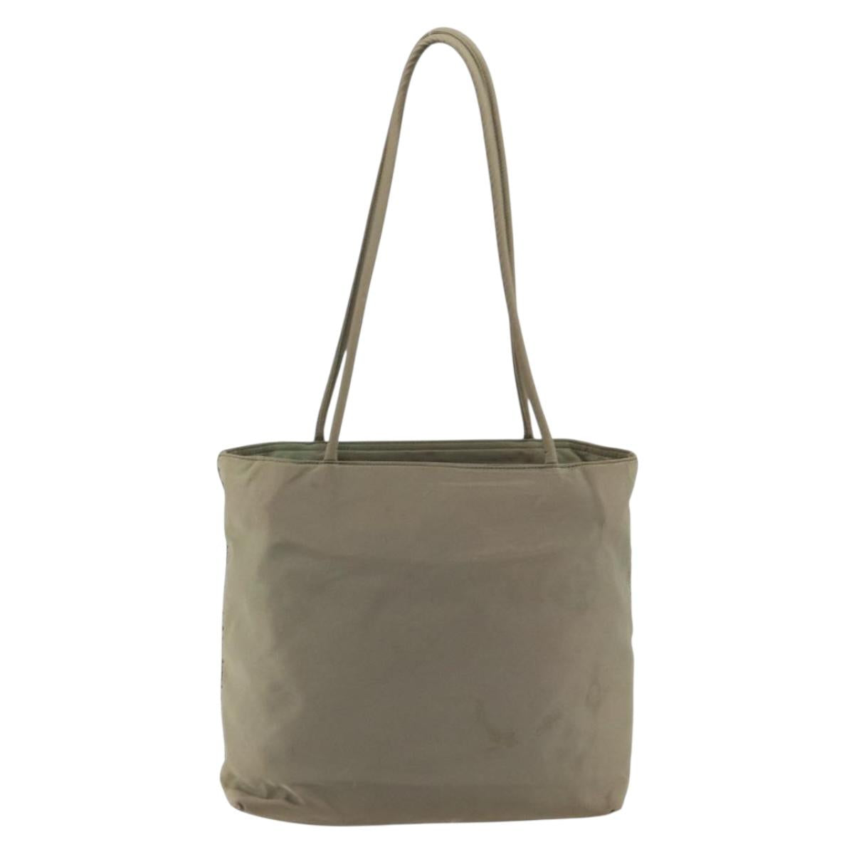 PRADA Tote Bag Nylon Gray Auth 148395