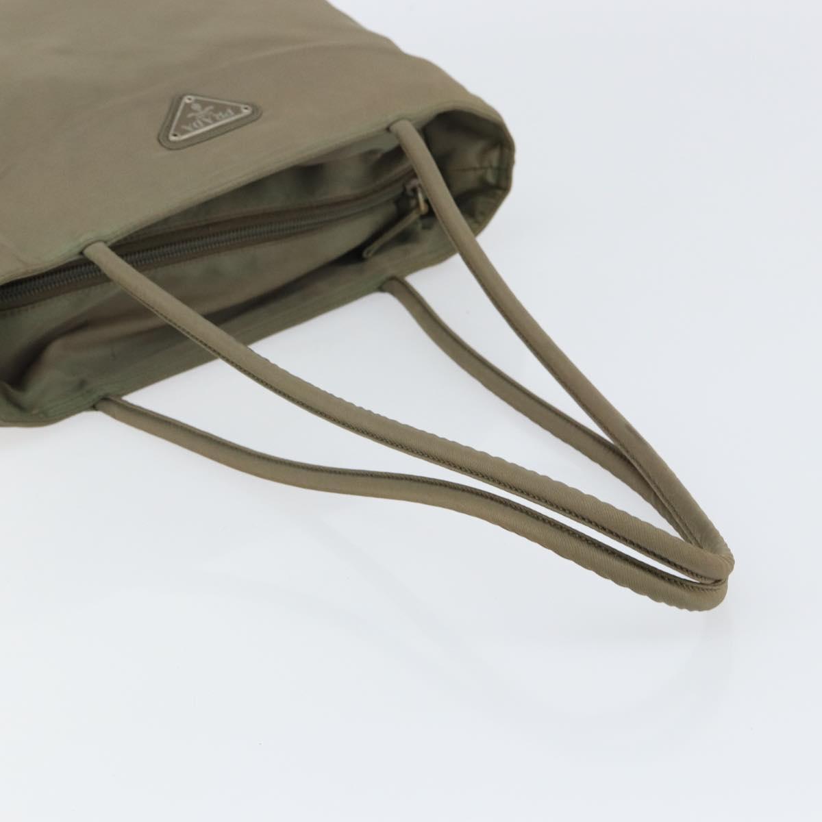 PRADA Tote Bag Nylon Gray Auth 148395