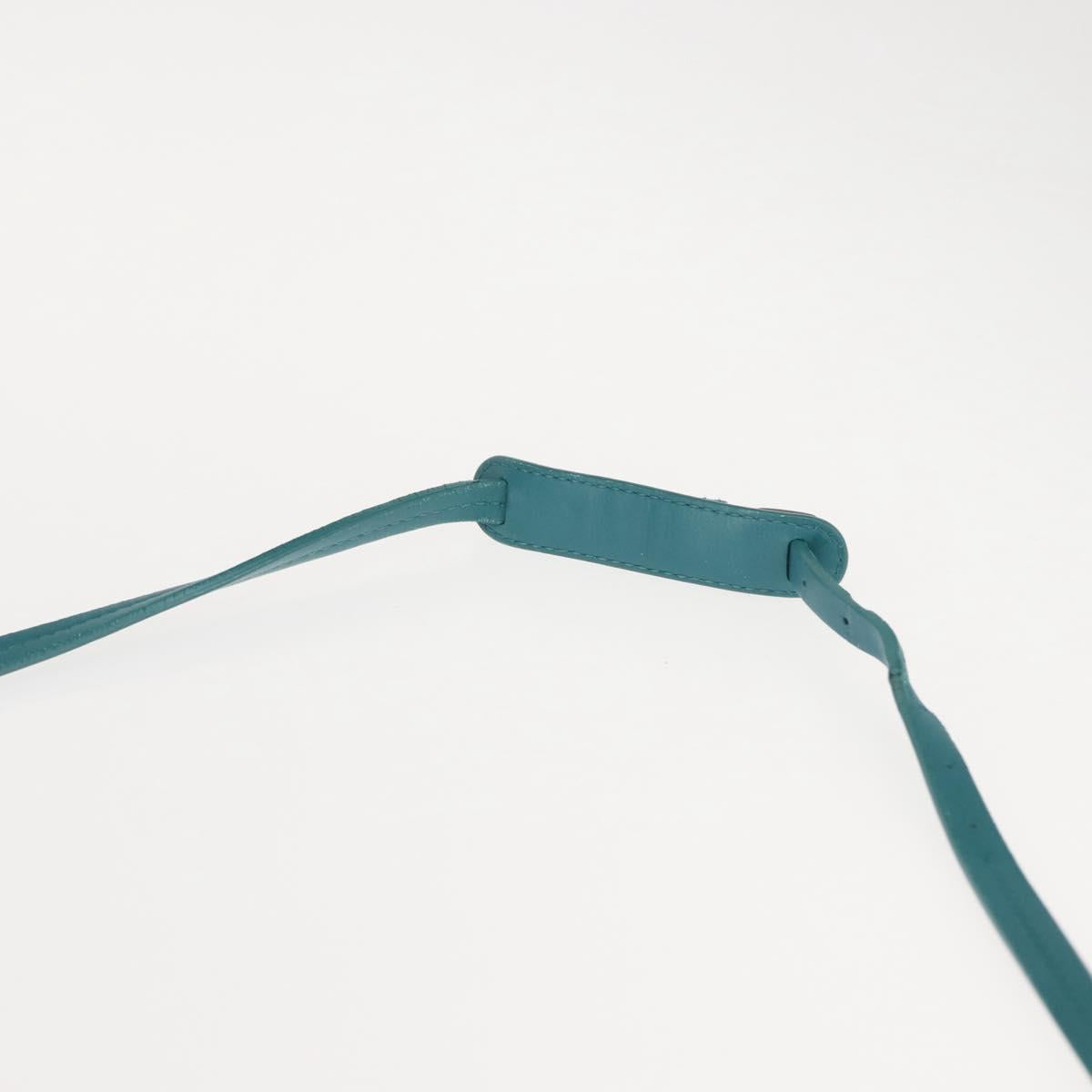 BOTTEGA VENETA INTRECCIATO Shoulder Bag Leather Turquoise Blue Auth 148399