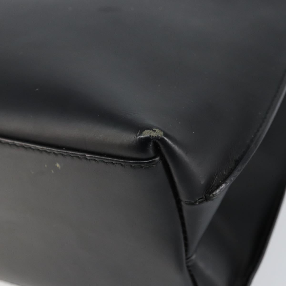 GUCCI Shoulder Bag Leather Black Silver 001 3015 3754 Auth 148401