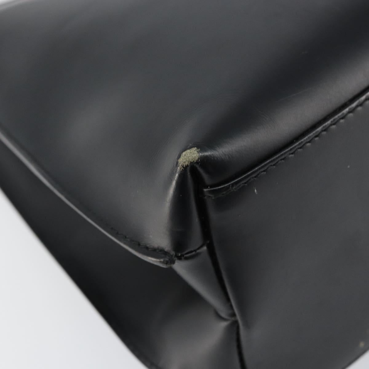 GUCCI Shoulder Bag Leather Black Silver 001 3015 3754 Auth 148401