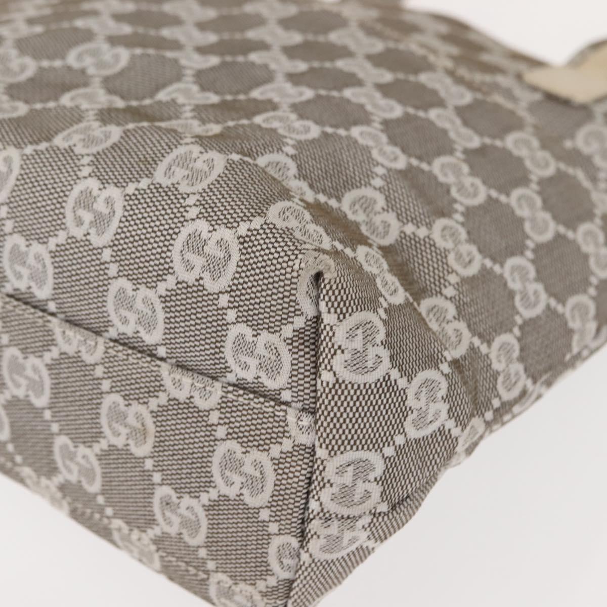 GUCCI GG Canvas Tote Bag Gray 002 1075 Auth 148402