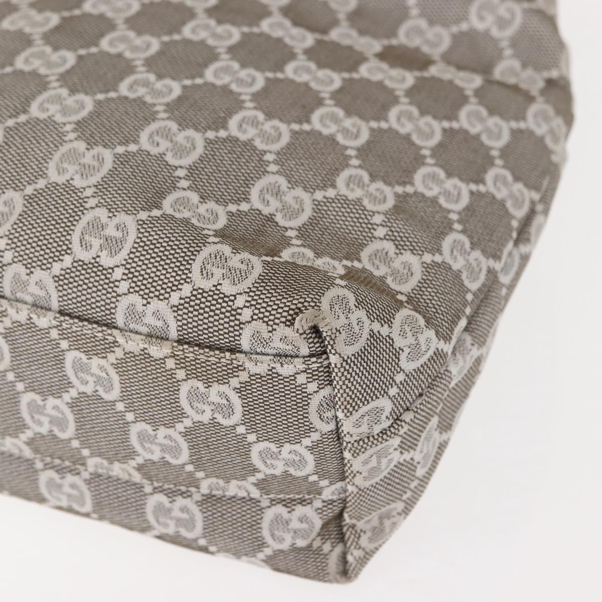 GUCCI GG Canvas Tote Bag Gray 002 1075 Auth 148402