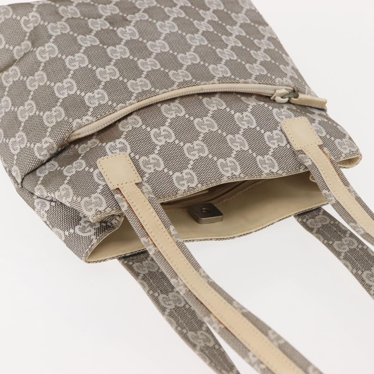 GUCCI GG Canvas Tote Bag Gray 002 1075 Auth 148402
