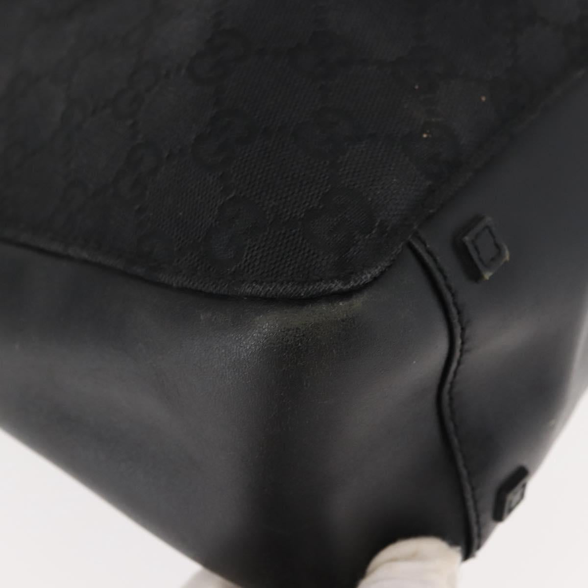 GUCCI GG Canvas Tote Bag Black 94898 Auth 148408