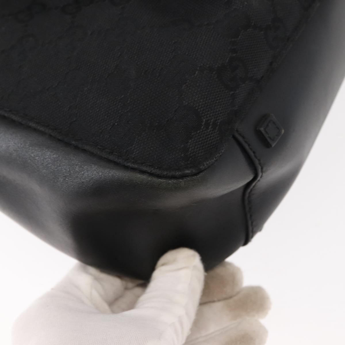 GUCCI GG Canvas Tote Bag Black 94898 Auth 148408