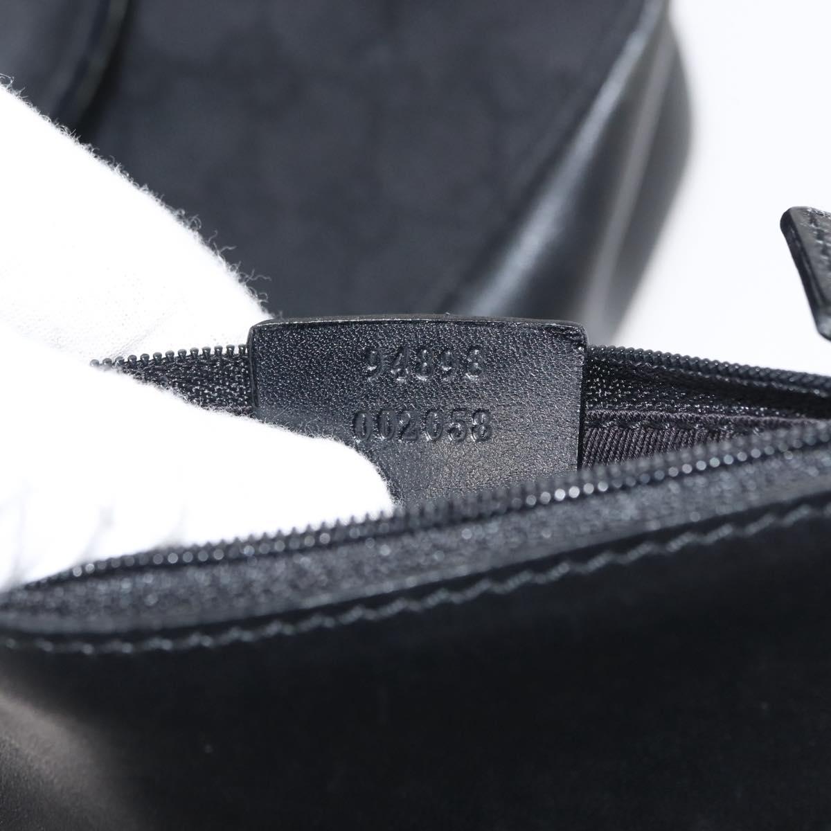 GUCCI GG Canvas Tote Bag Black 94898 Auth 148408