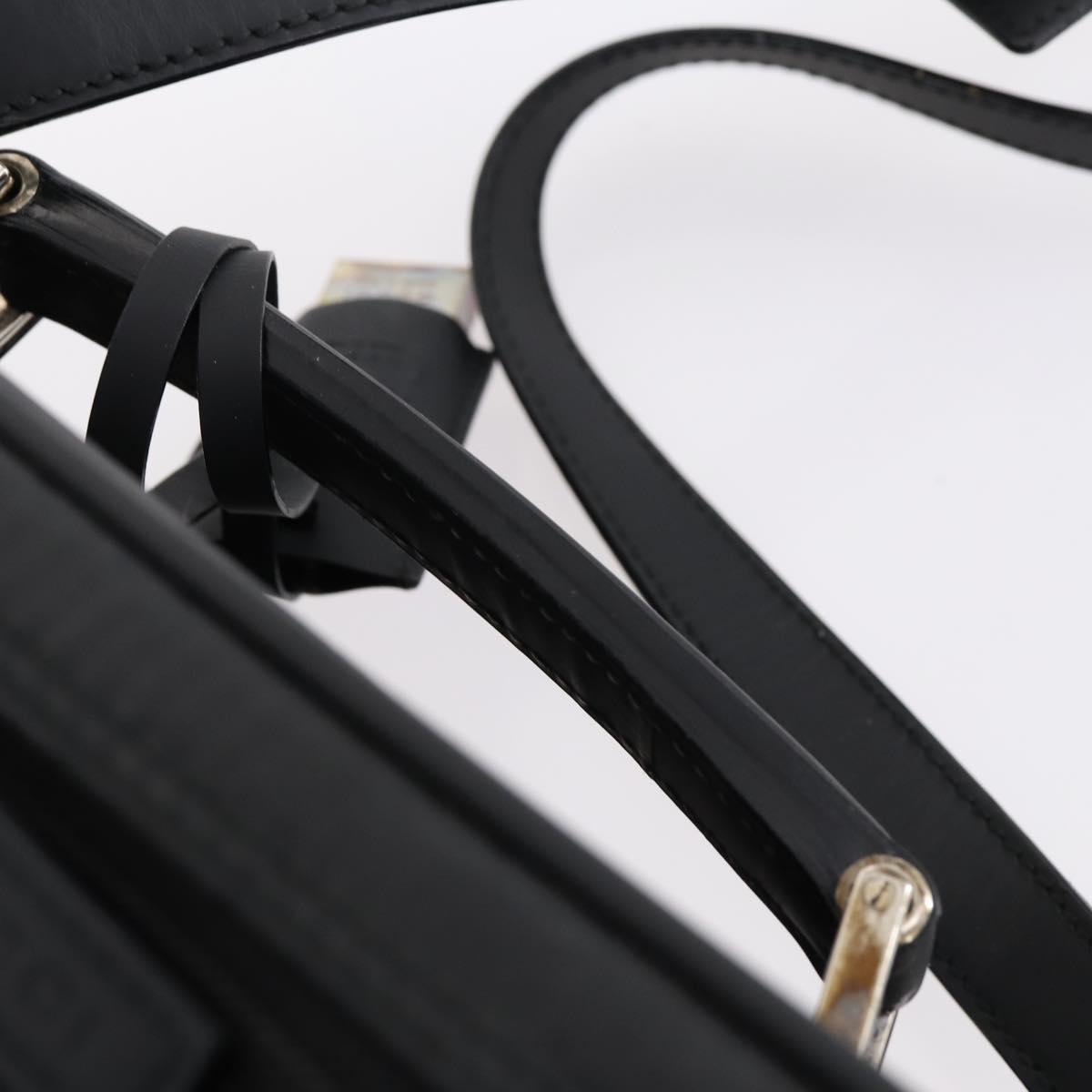 GUCCI GG Canvas Vanity Shoulder Bag 2way Black Gold 013 0081 Auth 148409