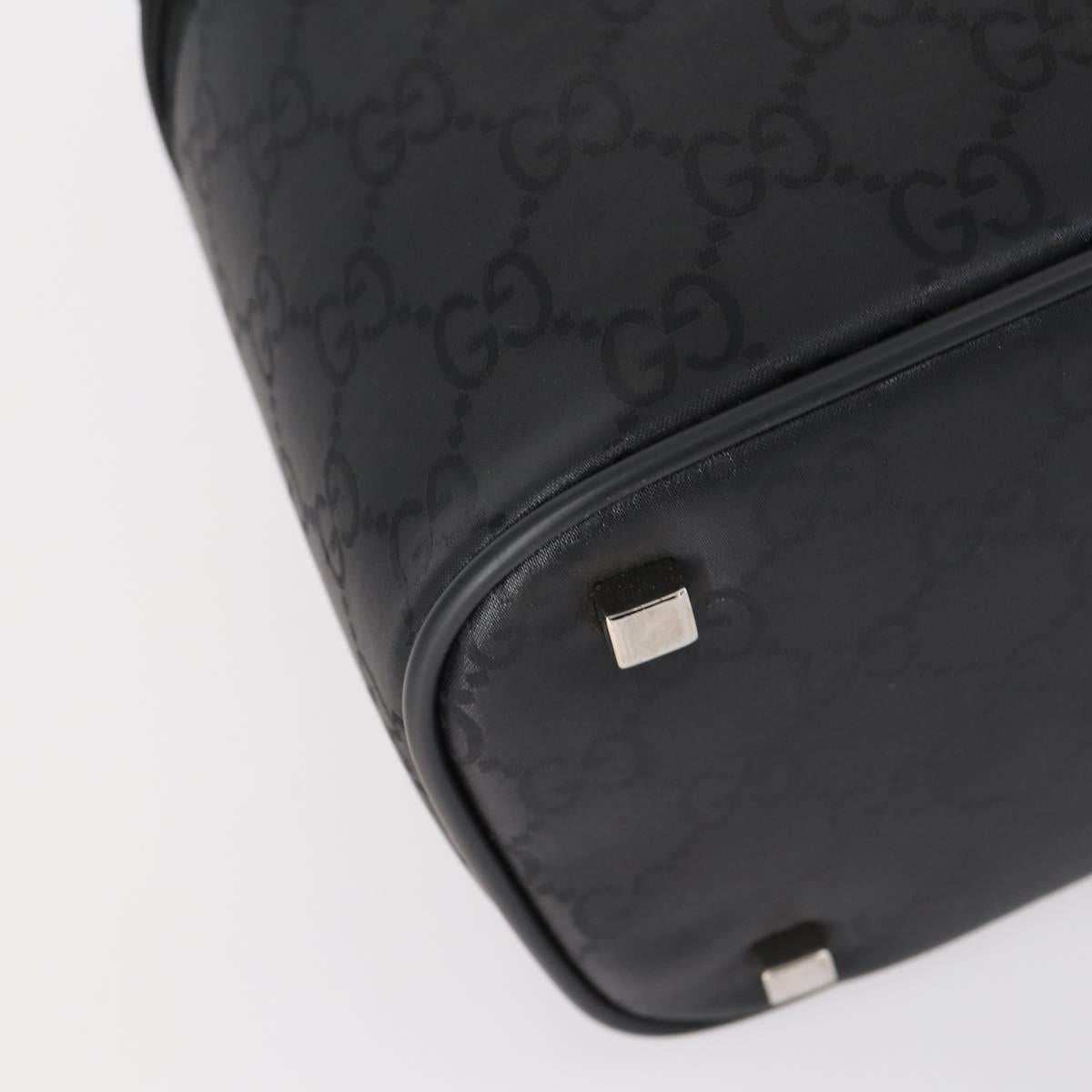 GUCCI GG Canvas Vanity Shoulder Bag 2way Black Gold 013 0081 Auth 148409