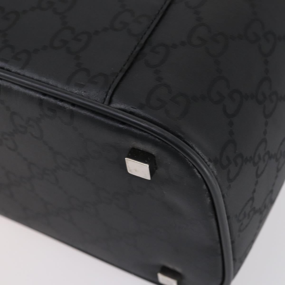 GUCCI GG Canvas Vanity Shoulder Bag 2way Black Gold 013 0081 Auth 148409