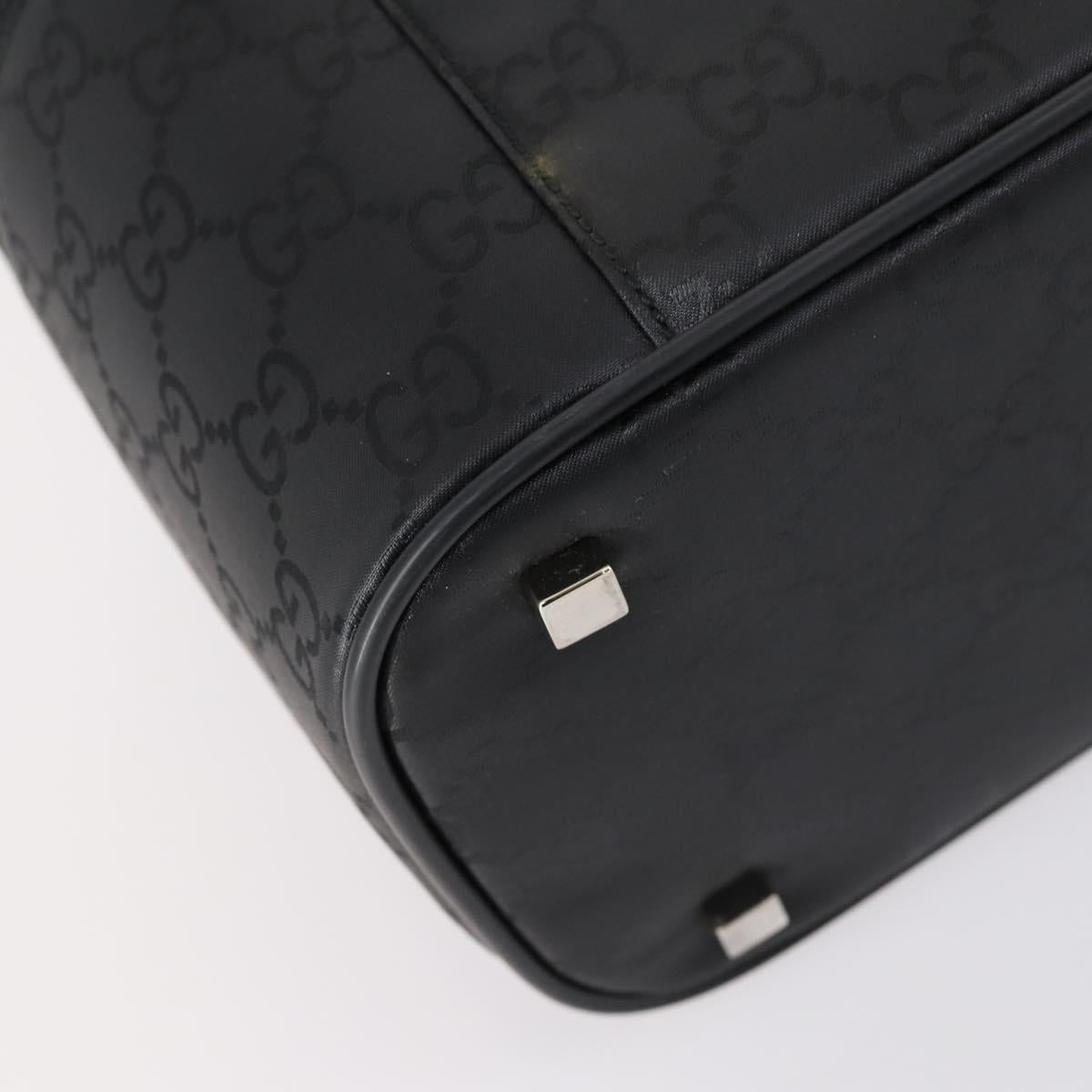 GUCCI GG Canvas Vanity Shoulder Bag 2way Black Gold 013 0081 Auth 148409