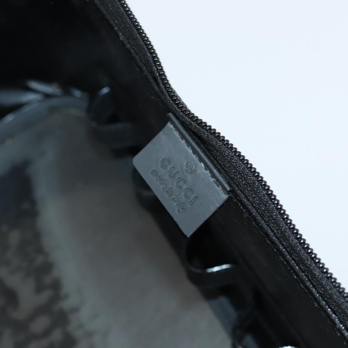 GUCCI GG Canvas Vanity Shoulder Bag 2way Black Gold 013 0081 Auth 148409