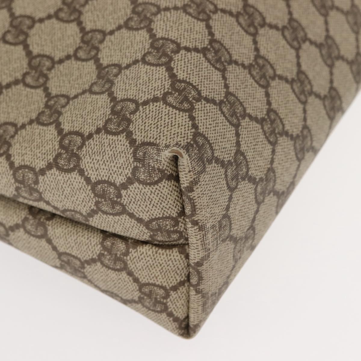 GUCCI GG Supreme Tote Bag PVC Beige Gold 002 39 6130 9411 Auth 148410